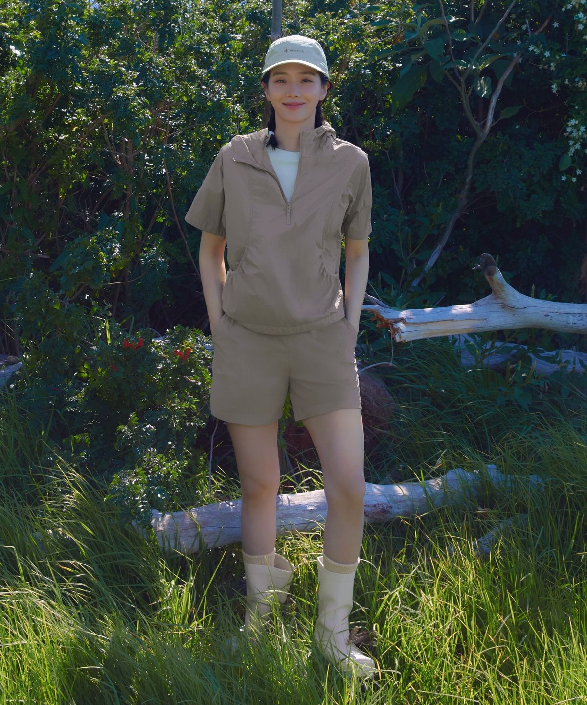 스노우피크 어패럴(SNOWPEAK APPAREL) 미스트 숏 (S26ZWFBS32)  Light Beige