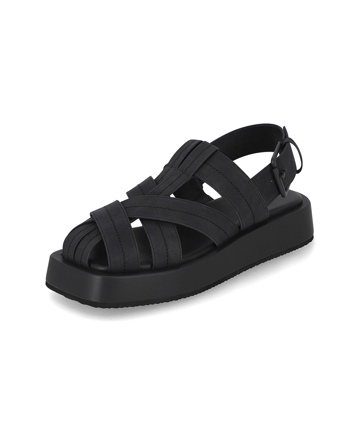 엘칸토(ELCANTO) 인텐스 남성 와이드 밴드 스퀘어 플랫폼 샌들 4.5cm LCMW58I626