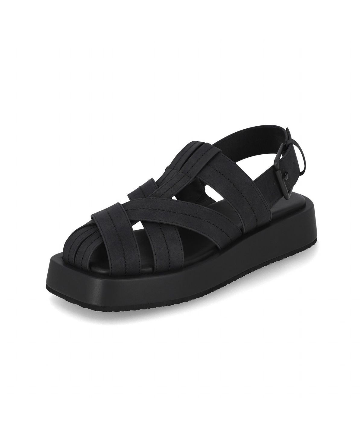 엘칸토(ELCANTO) 인텐스 남성 와이드 밴드 스퀘어 플랫폼 샌들 4.5cm LCMW58I626