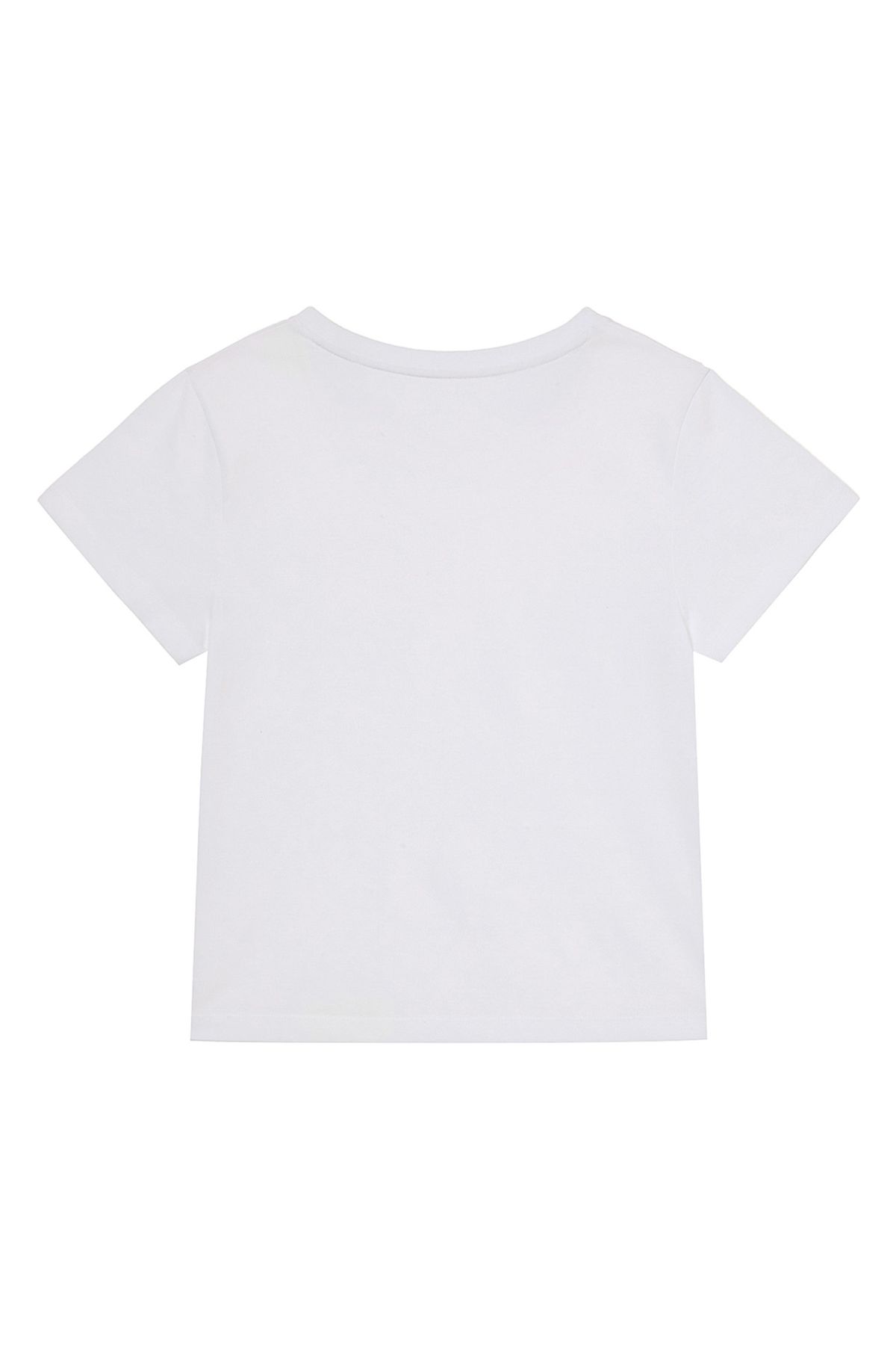 다이닛(DEINET) LOGO EMBROIDERY SLIMSIZED T-SHIRT IN WHITE