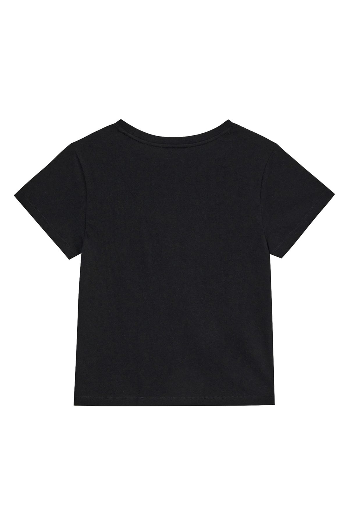 다이닛(DEINET) LOGO EMBROIDERY SLIMSIZED T-SHIRT IN BLACK