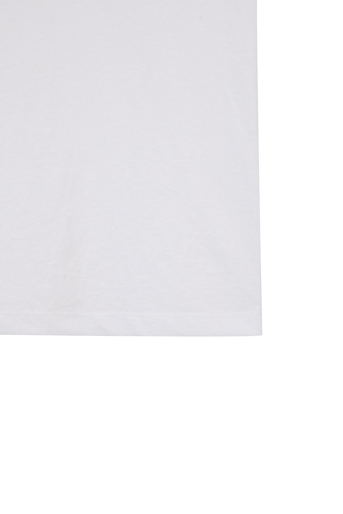 다이닛(DEINET) LOGO EMBROIDERY OVERSIZED T-SHIRT IN WHITE