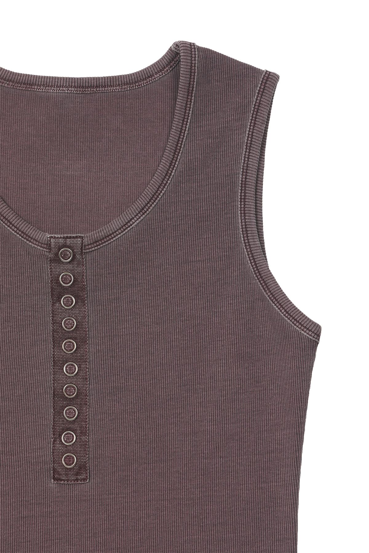 다이닛(DEINET) RING POINT PIGMENT SLEEVELESS IN PURPLE
