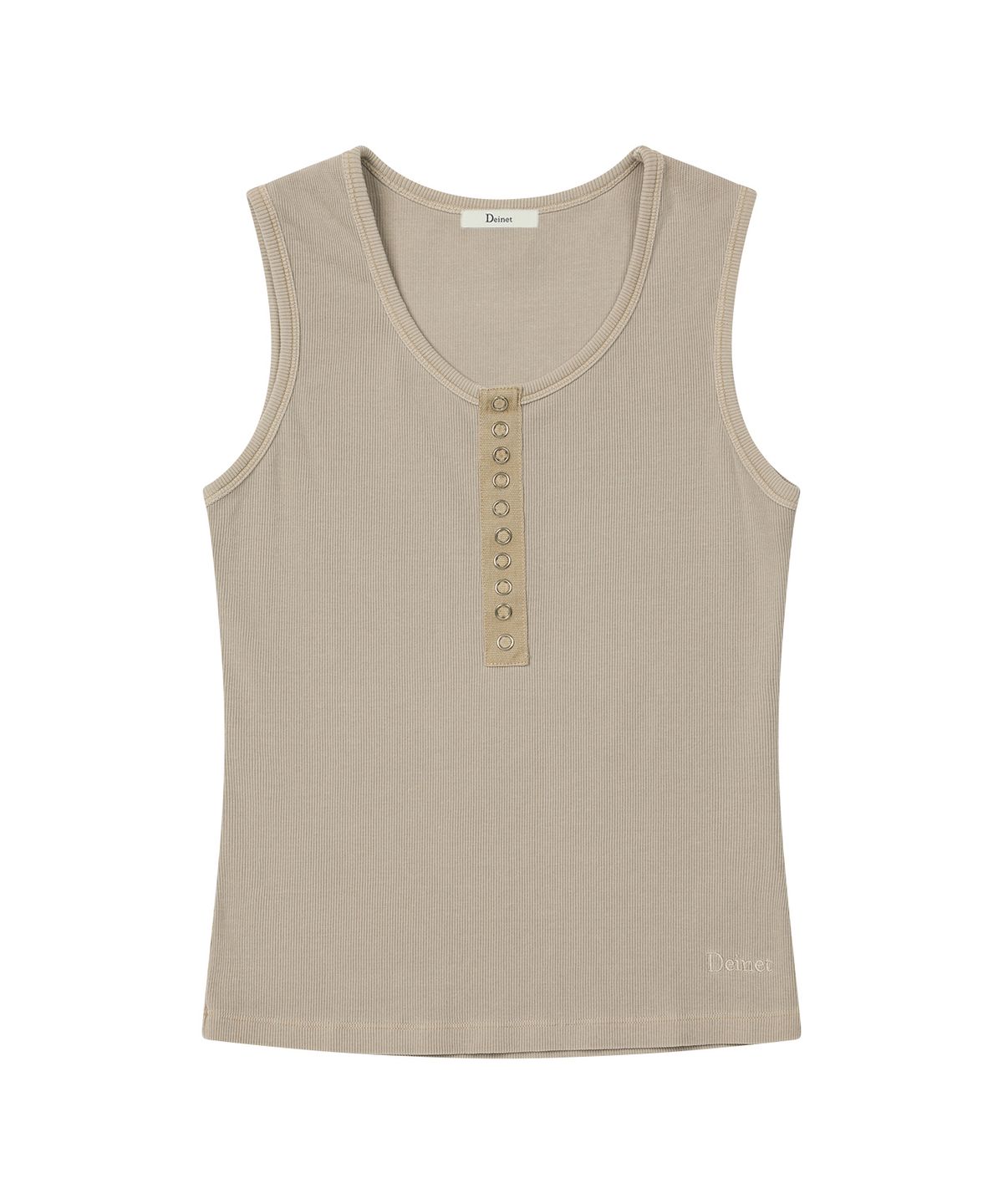 다이닛(DEINET) RING POINT PIGMENT SLEEVELESS IN OATMEAL