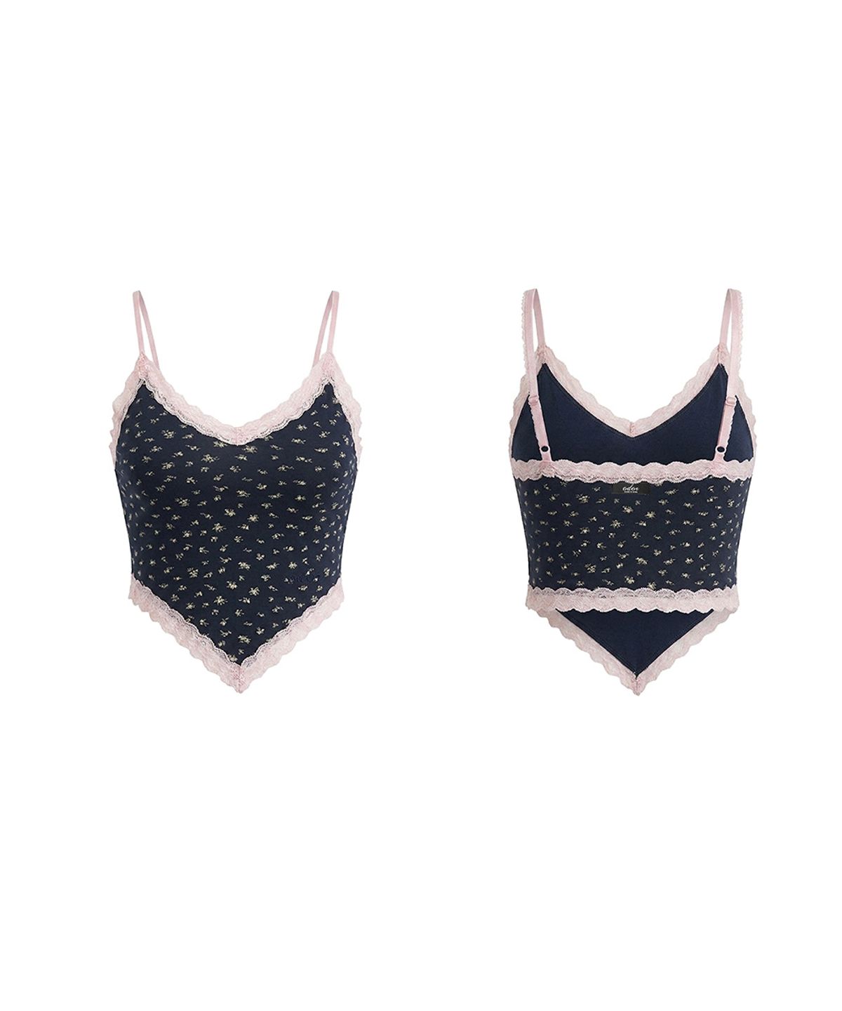 오도어(ODOR) Romance flower sleeveless - Navy