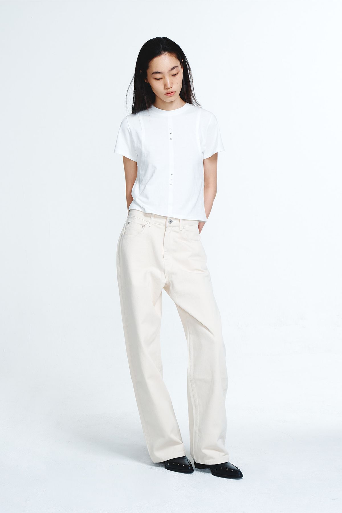 다이닛(DEINET) TWILL COTTON JEANS IN OATMEAL