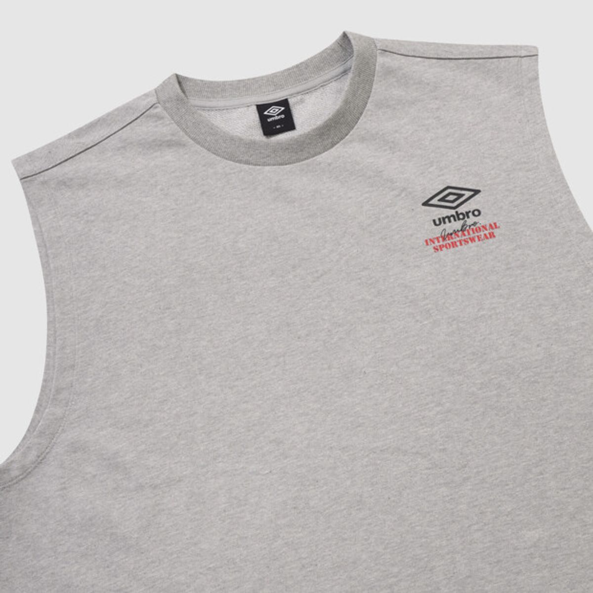 엄브로(UMBRO) [COOLING] 아이스코튼 오버핏 슬리브리스 티셔츠 그레이 UR221CSL62