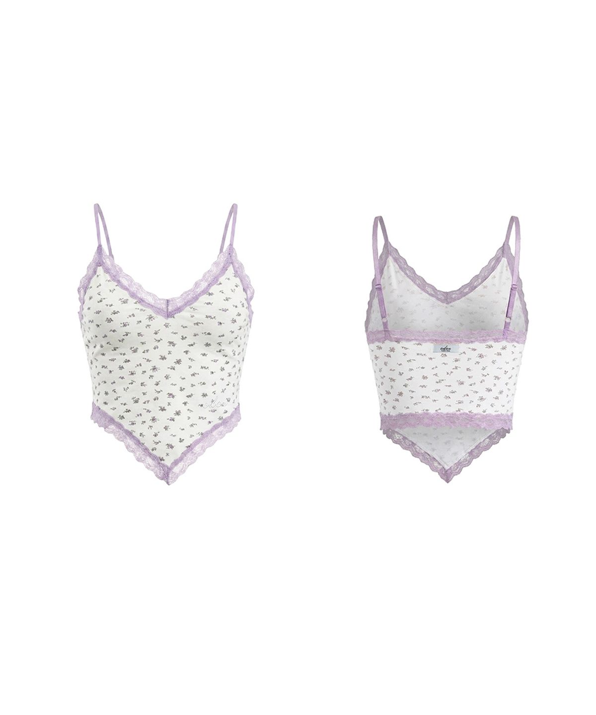 오도어(ODOR) Romance flower sleeveless - White