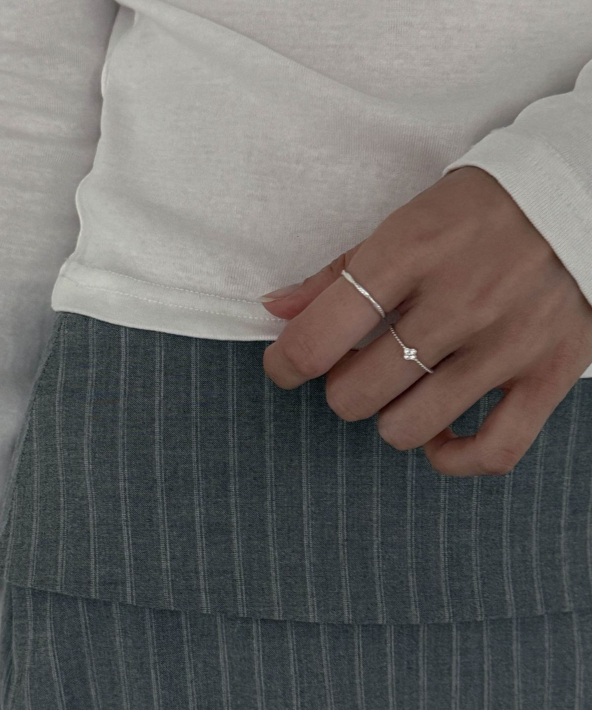 바라두(BARADU) 925 Round clover ring