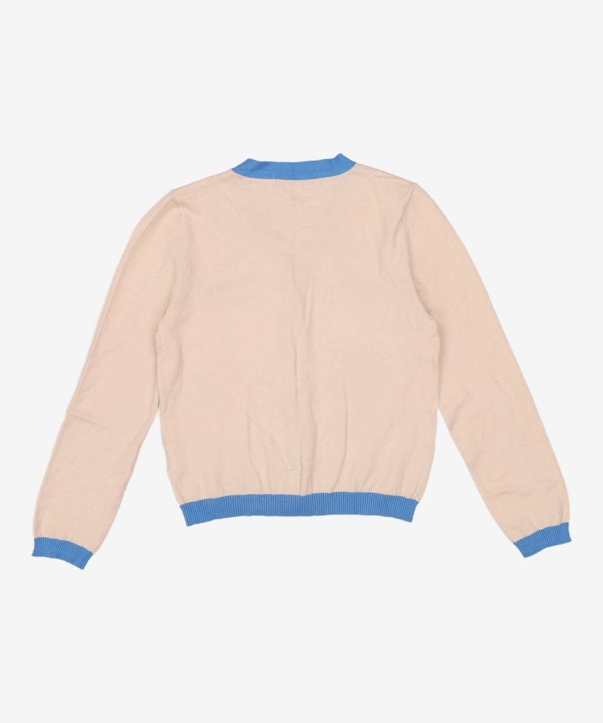 미쏘(MIXXO) V넥 보석단추 배색 가디건 MIWCKAT2QT S