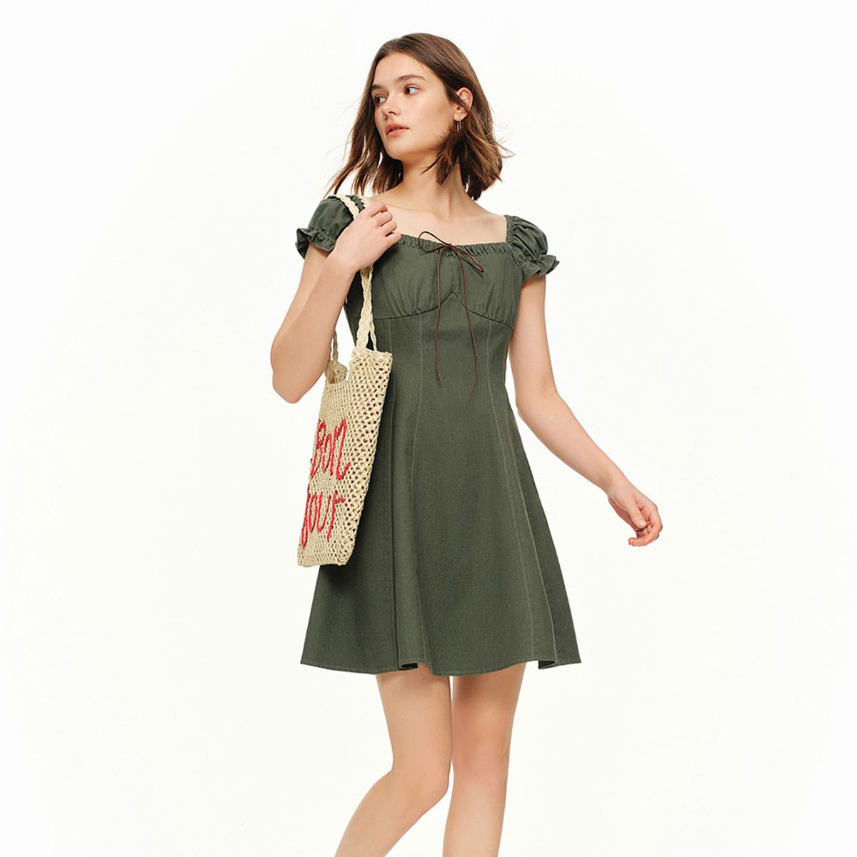 에이앤레이(AEIREI) AR_String ribbon ruffle dress_2color