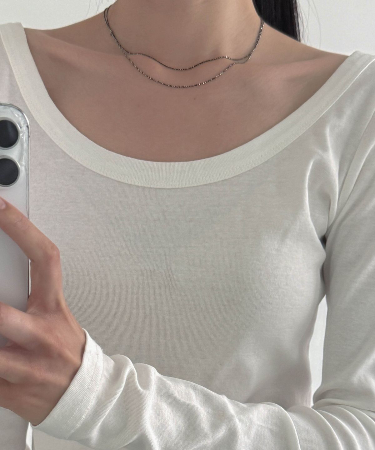 바라두(BARADU) 925 Black winkle necklace