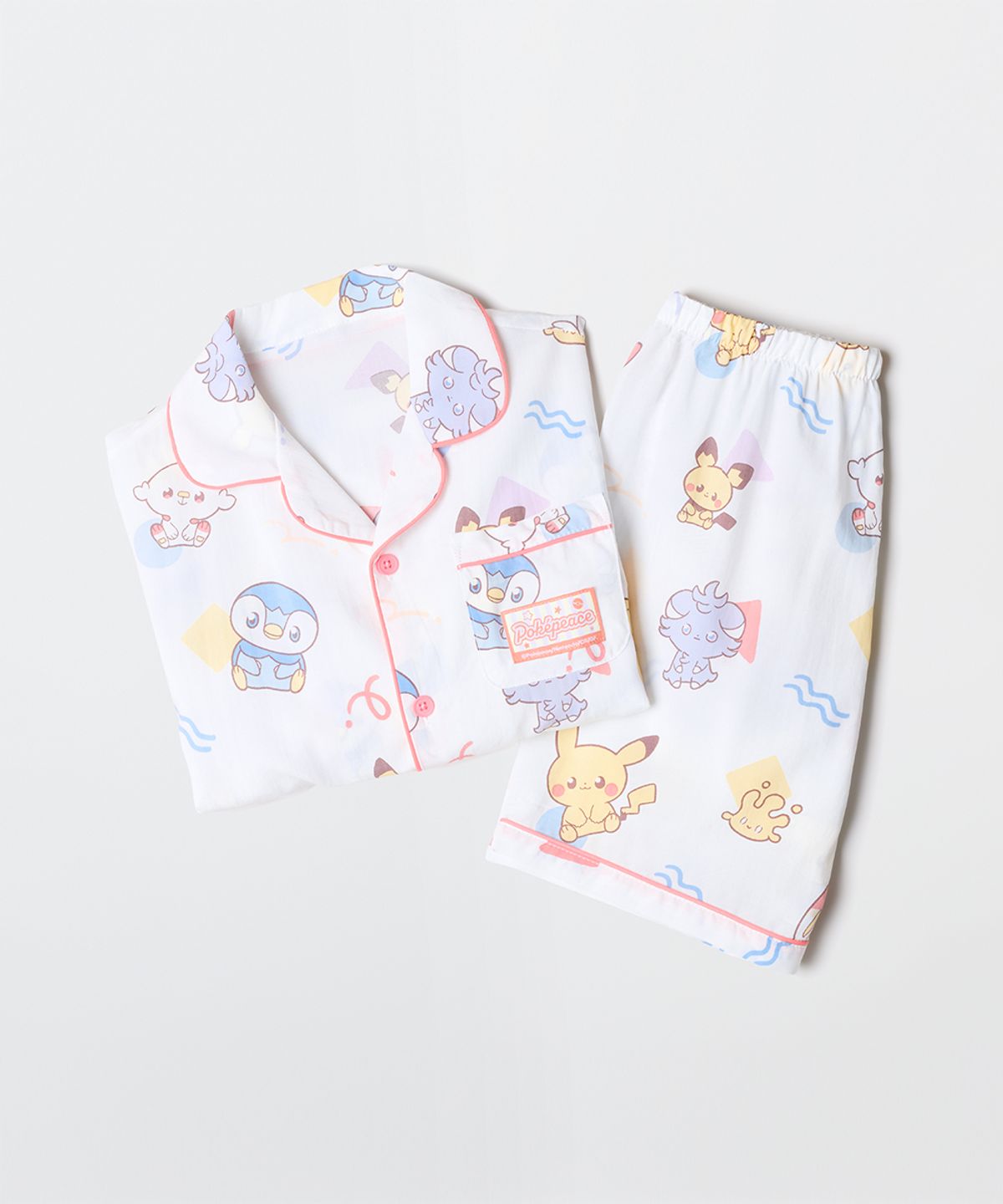 스파오 키즈(SPAO KIDS) [키즈] (포켓몬) 반짝이는 반팔 파자마(WHITE)_SPPPG25KU4