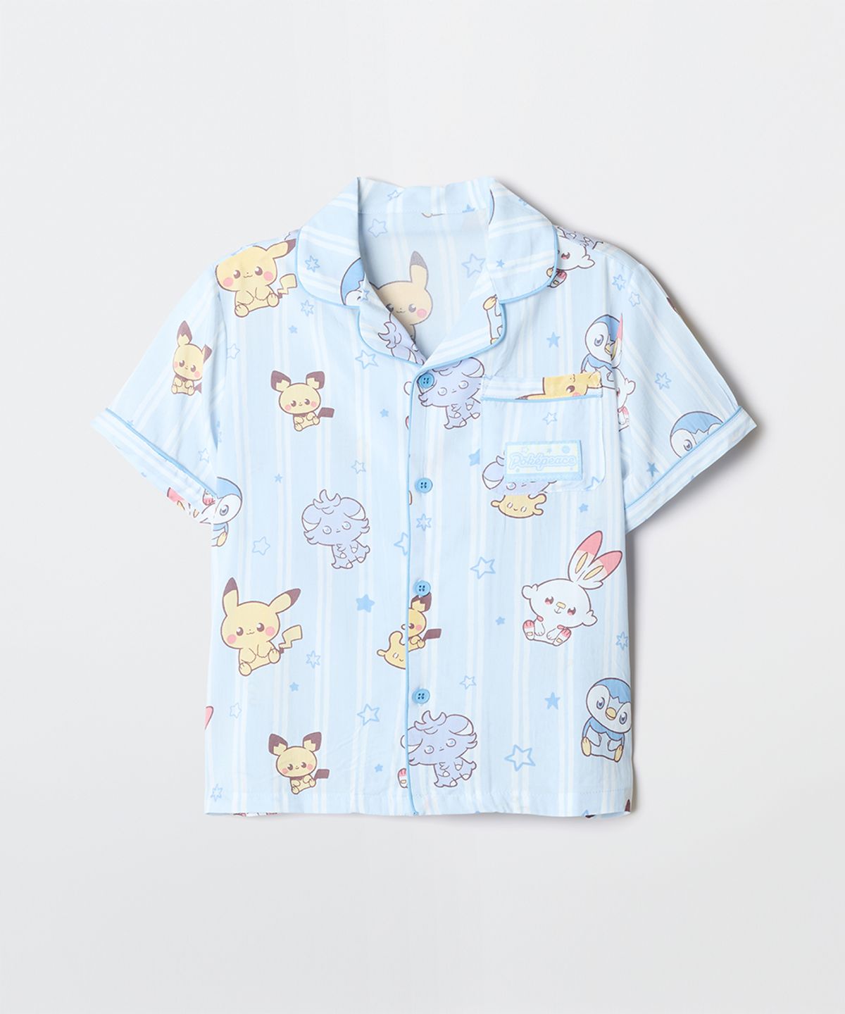 스파오 키즈(SPAO KIDS) [키즈] (포켓몬) 반짝이는 반팔 파자마(LIGHT BLUE)_SPPPG25KU4