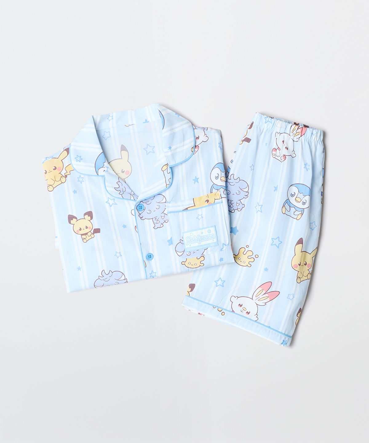 스파오 키즈(SPAO KIDS) [키즈] (포켓몬) 반짝이는 반팔 파자마(LIGHT BLUE)_SPPPG25KU4