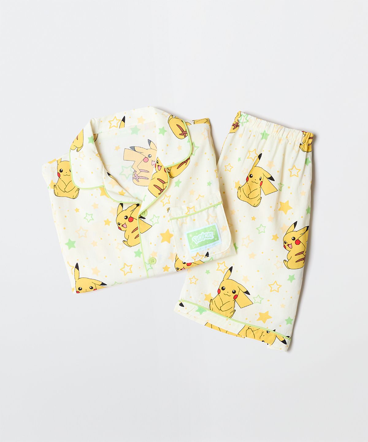 스파오 키즈(SPAO KIDS) [키즈] (포켓몬) 반짝이는 반팔 파자마(LIGHT YELLOW)_SPPPG25KU4
