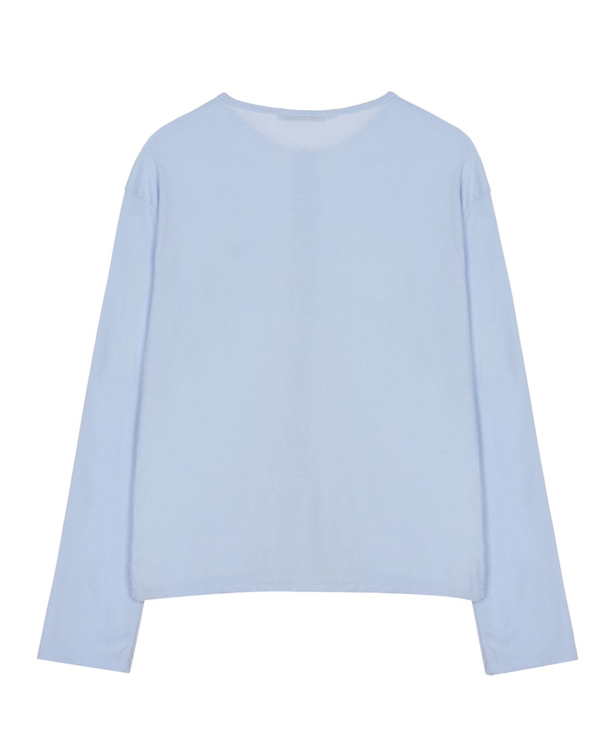 닉앤니콜(NICK&NICOLE) RIBBED BUTTERFLY PATCH CARDIGAN_SKY BLUE