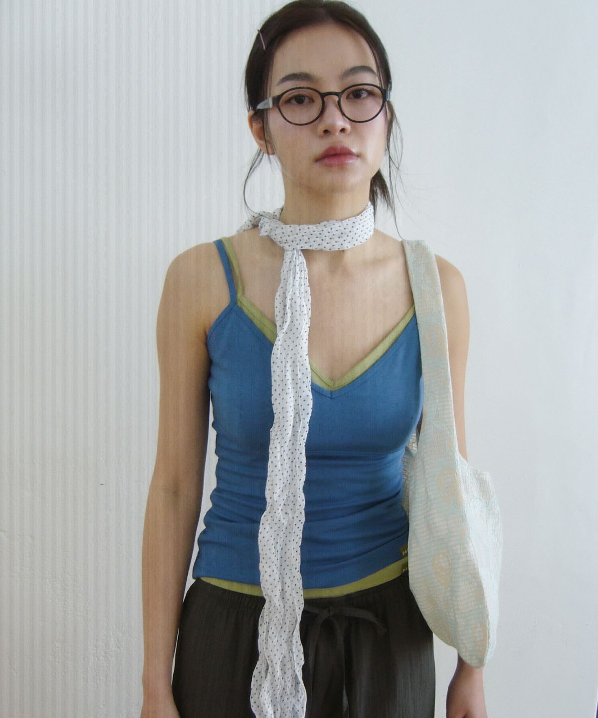 포에브(POEV) Skinny Crinkled Scarf [5 Color]
