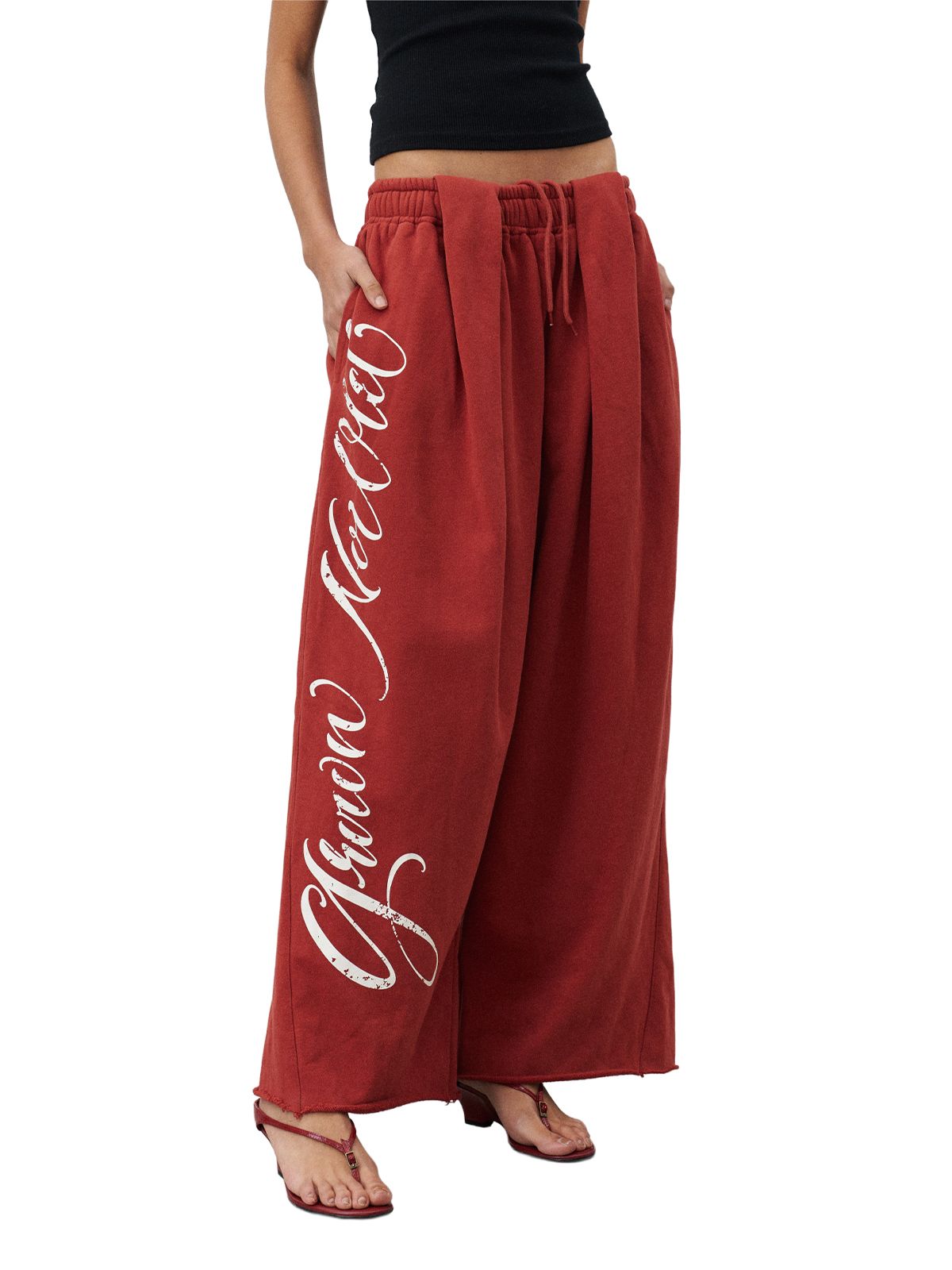 그로운 낫올드(GROWN NOTOLD) Redred*Drawstring pants