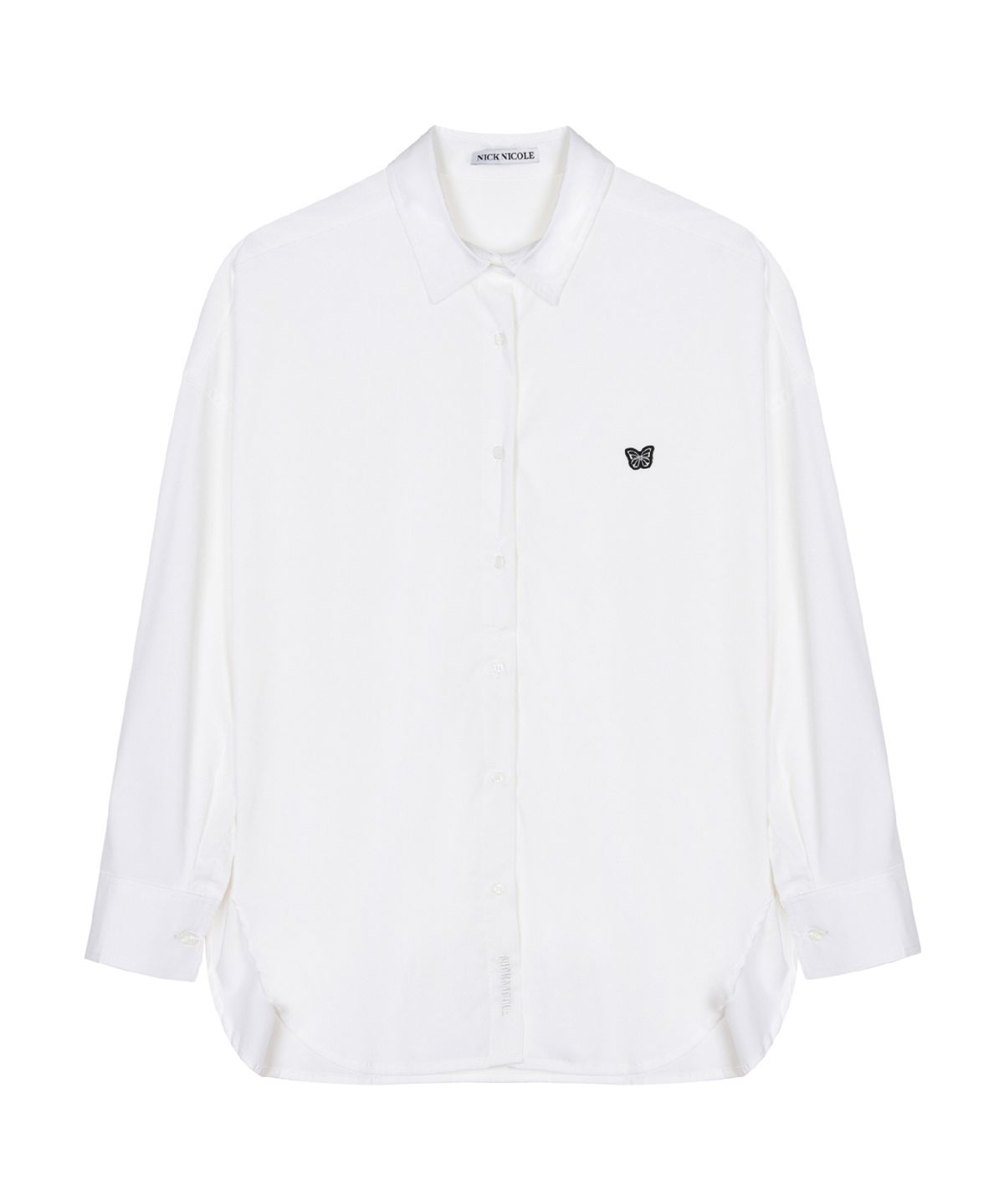 닉앤니콜(NICK&NICOLE) FLUID BUTTERFLY OVERSIZED SHIRT_WHITE