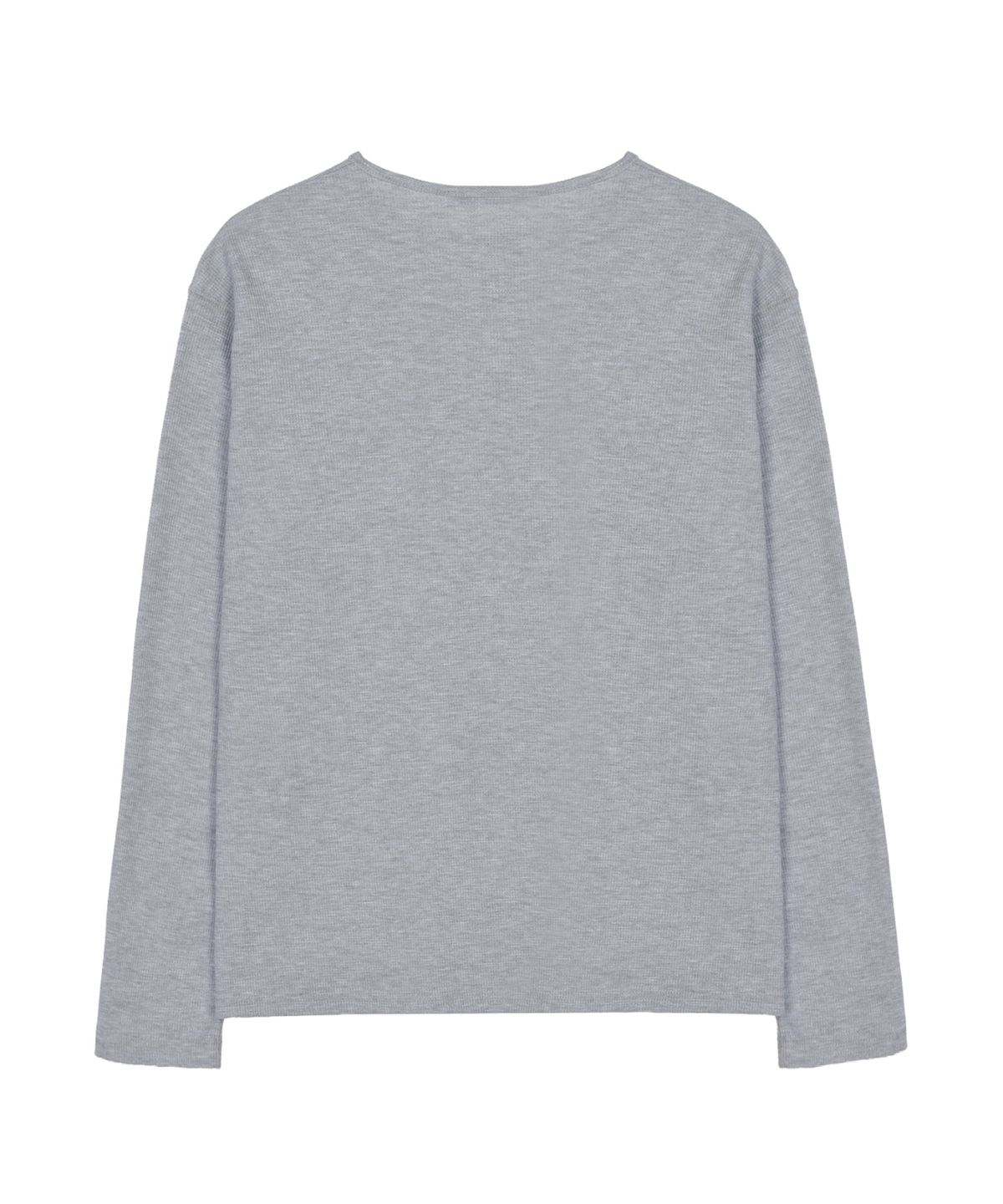 닉앤니콜(NICK&NICOLE) SNAP HENLEY NECK T-SHIRT_GRAY