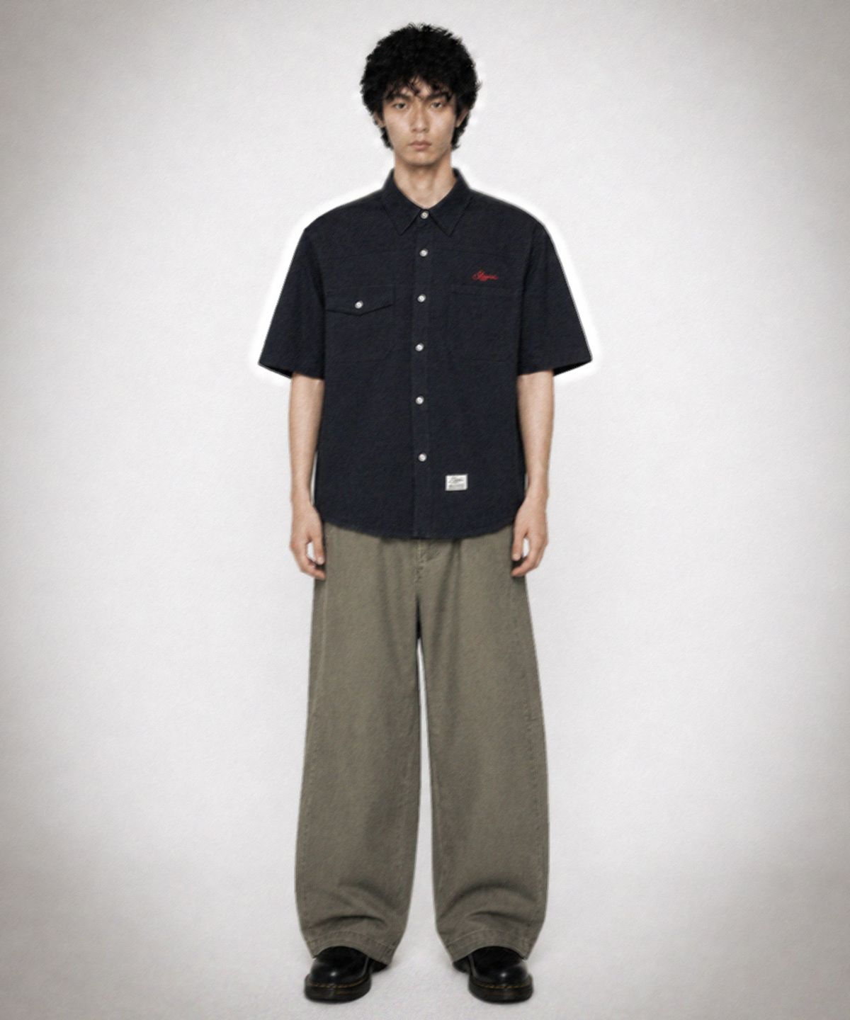 스티그마(STIGMA) COOLMAX SHORT SLEEVES SHIRTS NAVY