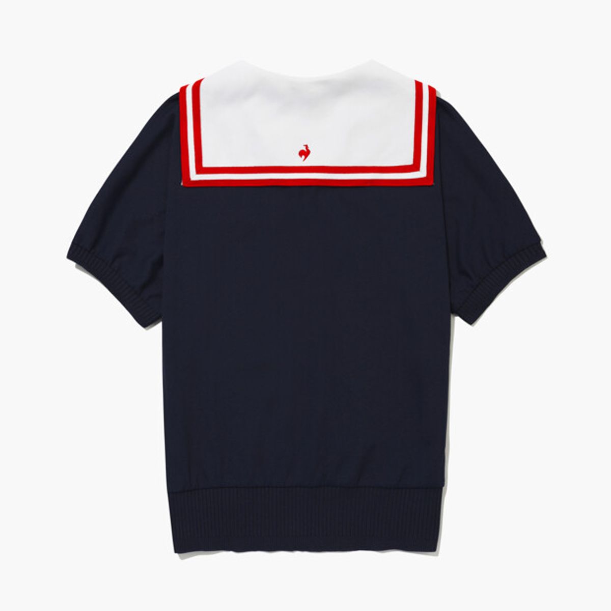 르꼬끄 골프(LECOQ GOLF) 여성 마린 세일러 반팔 티셔츠 _NAVY GR122LTS33