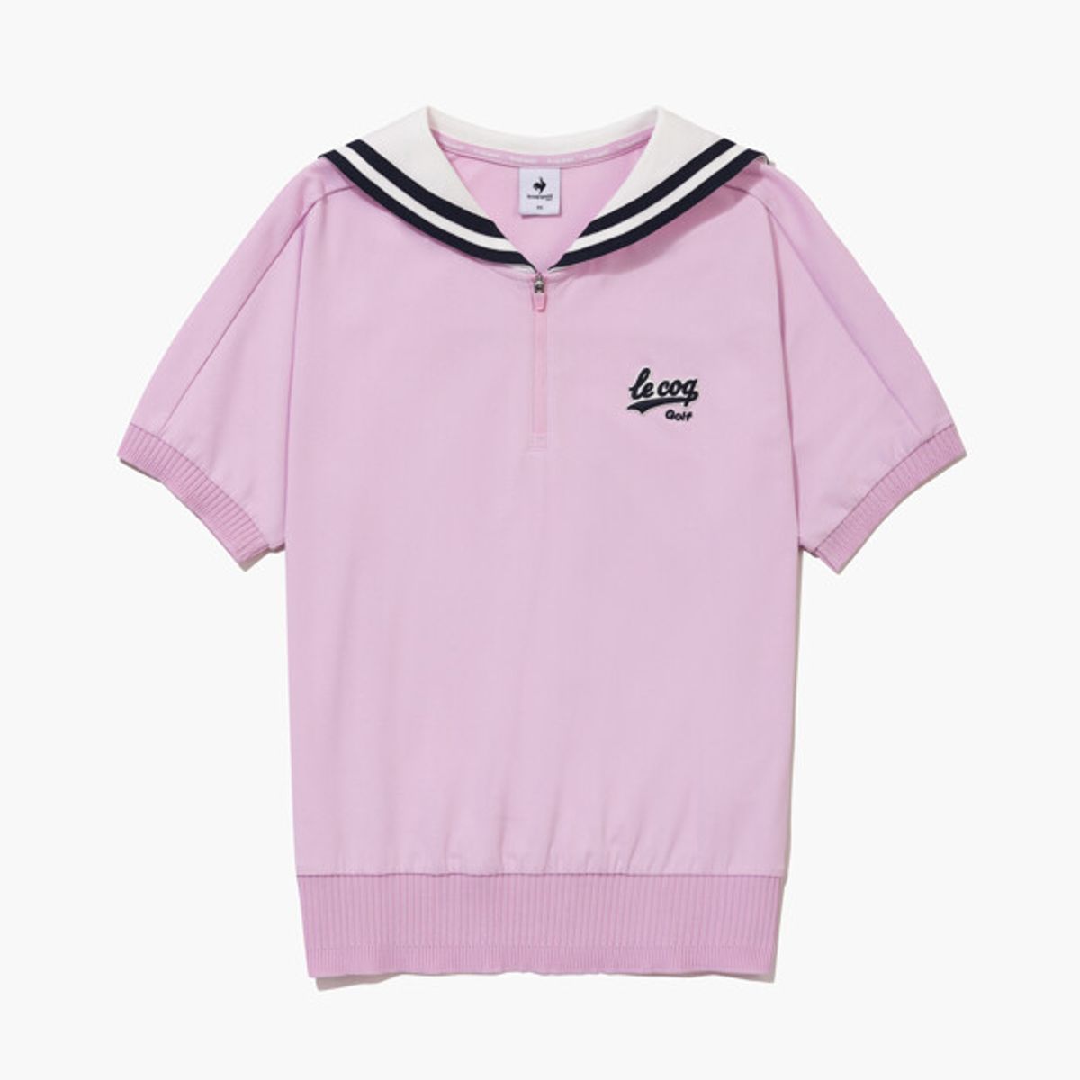 르꼬끄 골프(LECOQ GOLF) 여성 마린 세일러 반팔 티셔츠 _PINK GR122LTS33