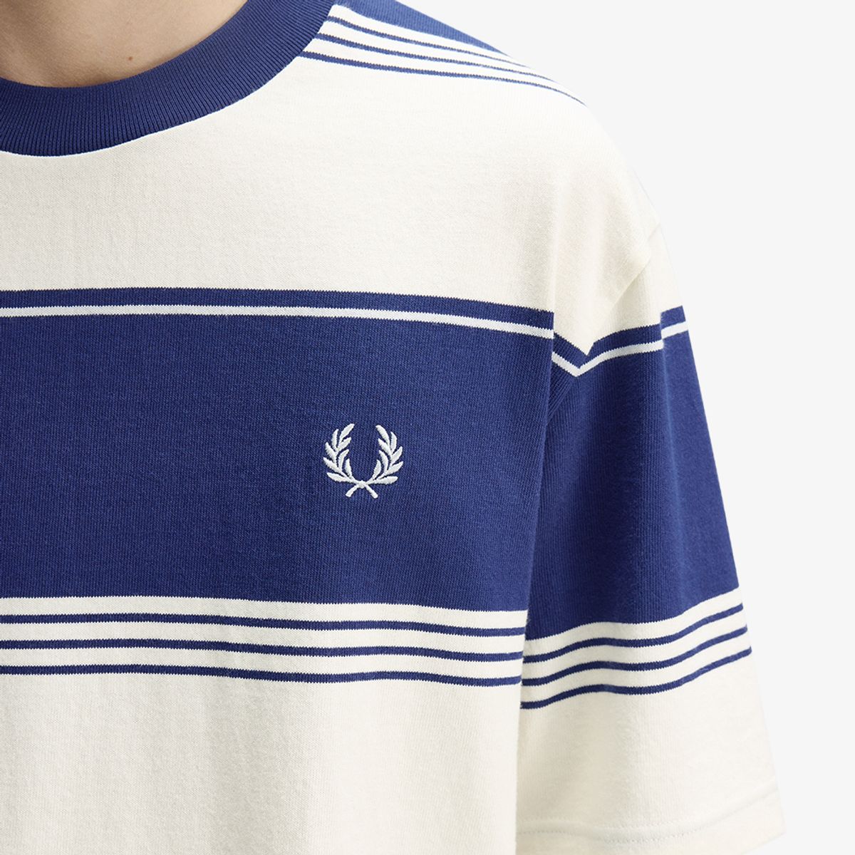 프레드페리(FRED PERRY) [Sport] 헤비웨이트 스트라이프 티셔츠 - 에크루 AFPM2612410-560