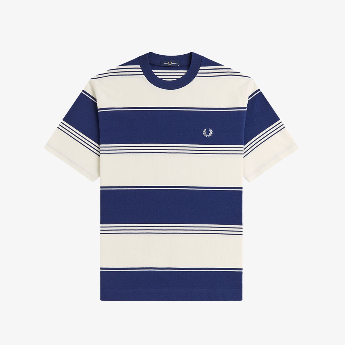 프레드페리(FRED PERRY) [Sport] 헤비웨이트 스트라이프 티셔츠 - 에크루 AFPM2612410-560