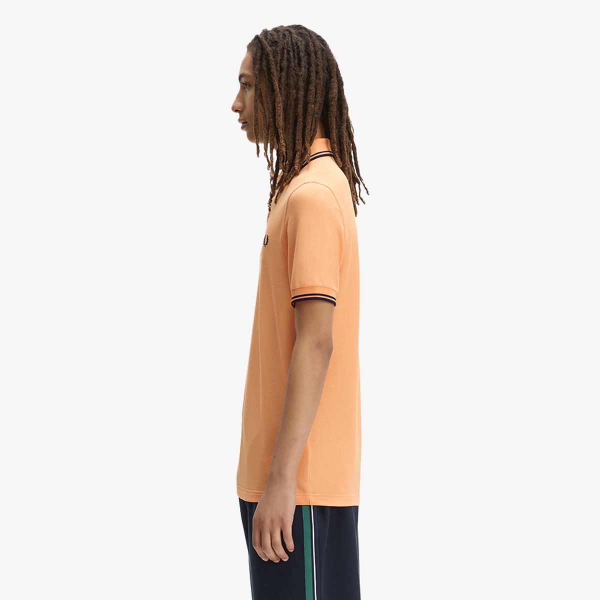 프레드페리(FRED PERRY) [M3600] 트윈 팁 프레드페리 셔츠 - 피치/프렌치네이비 AFPM2613600-82B