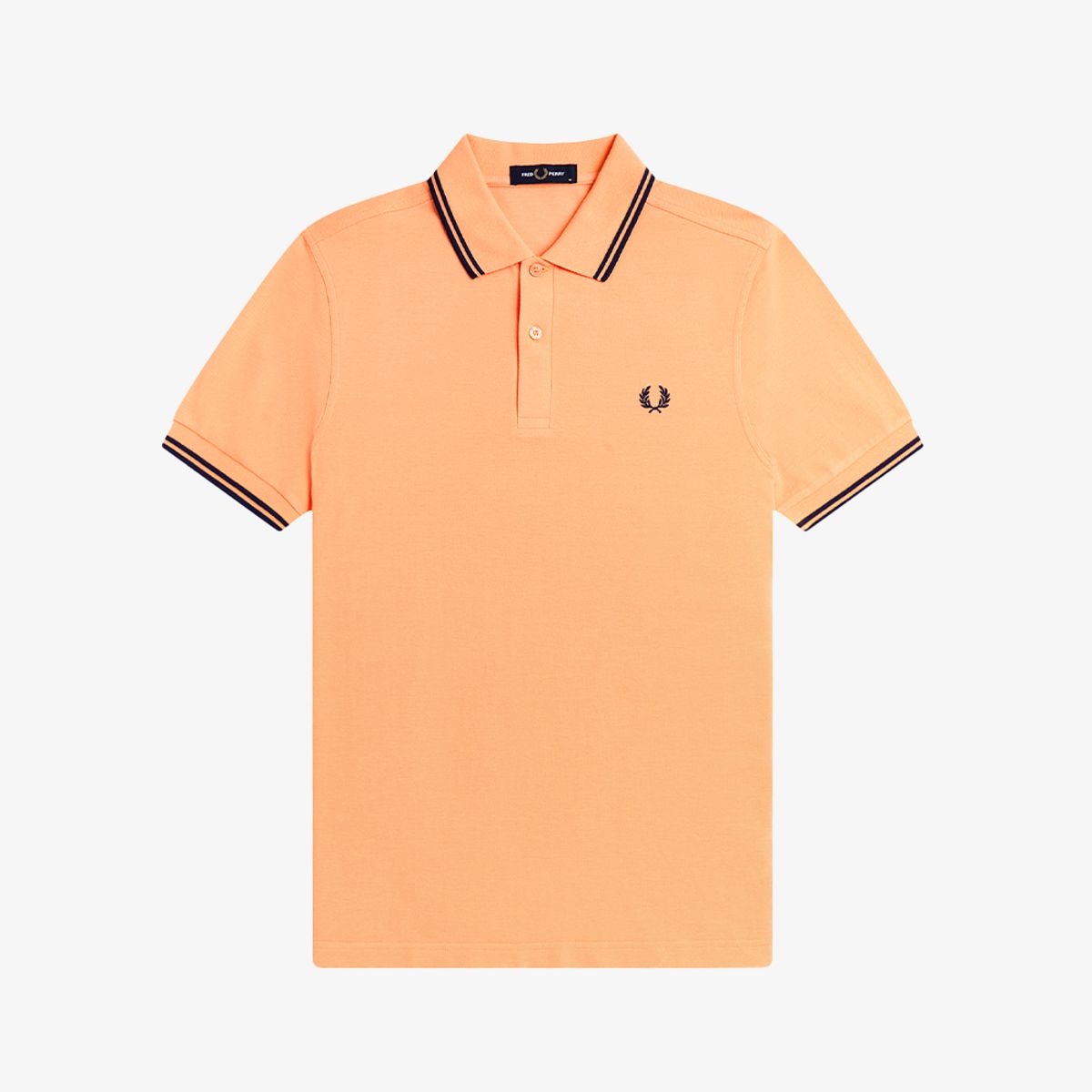 프레드페리(FRED PERRY) [M3600] 트윈 팁 프레드페리 셔츠 - 피치/프렌치네이비 AFPM2613600-82B