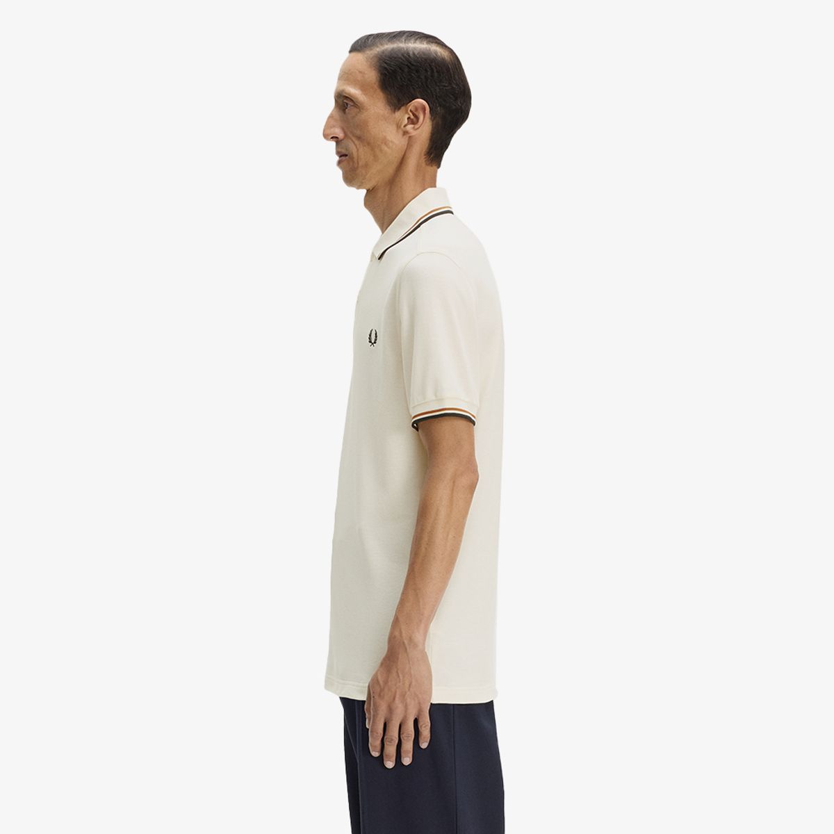 프레드페리(FRED PERRY) [M3600] 트윈 팁 프레드페리 셔츠 - 에크루/다크카라멜/블랙 AFPM2613600-79B