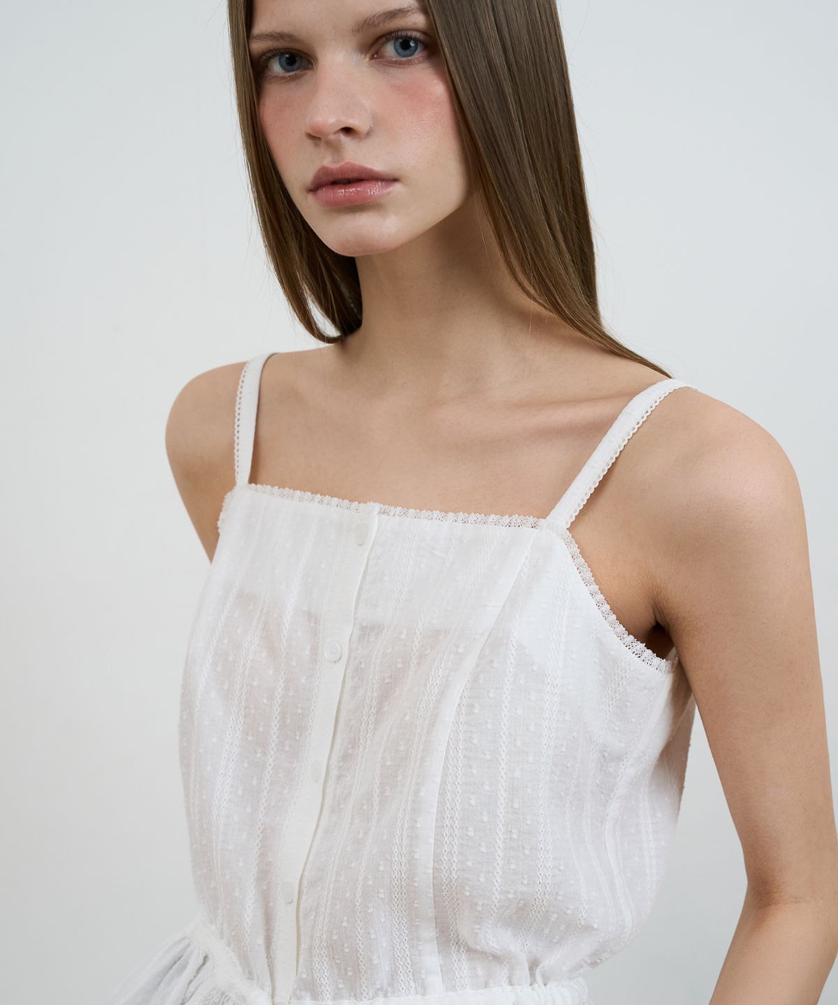 드헤베(DEHEVE) Lace String Sleeveless [Ivory]
