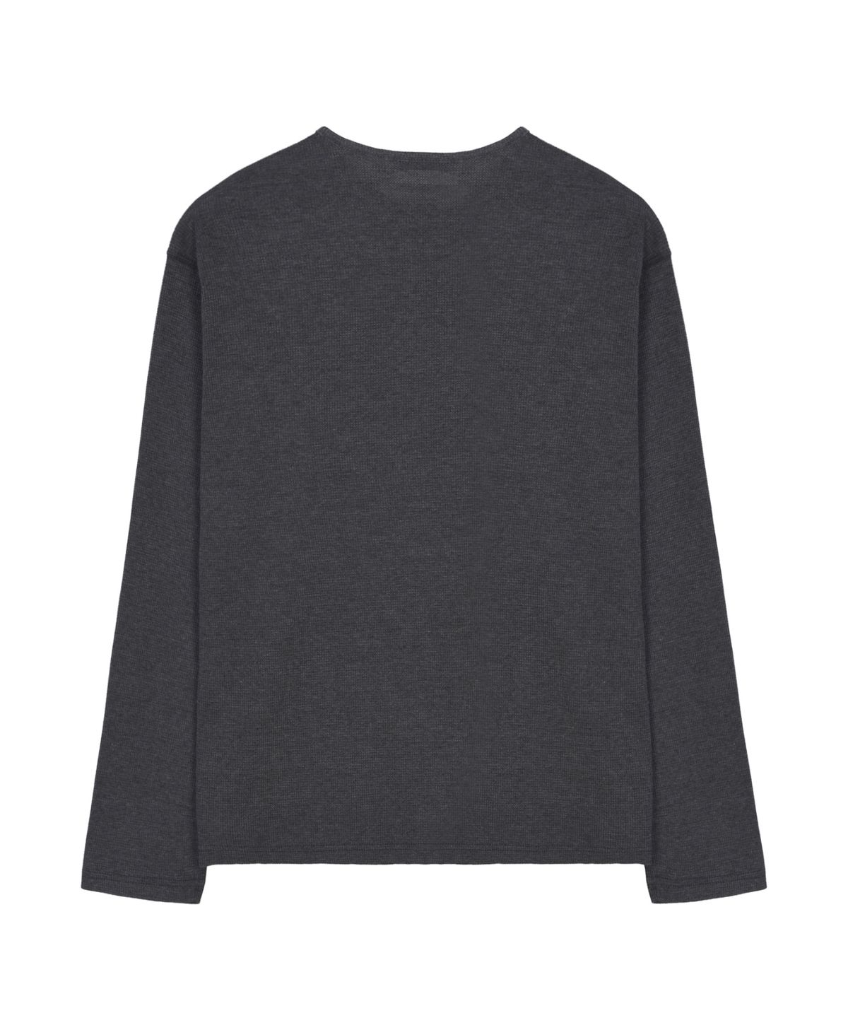 닉앤니콜(NICK&NICOLE) SNAP HENLEY NECK T-SHIRT_CHARCOAL