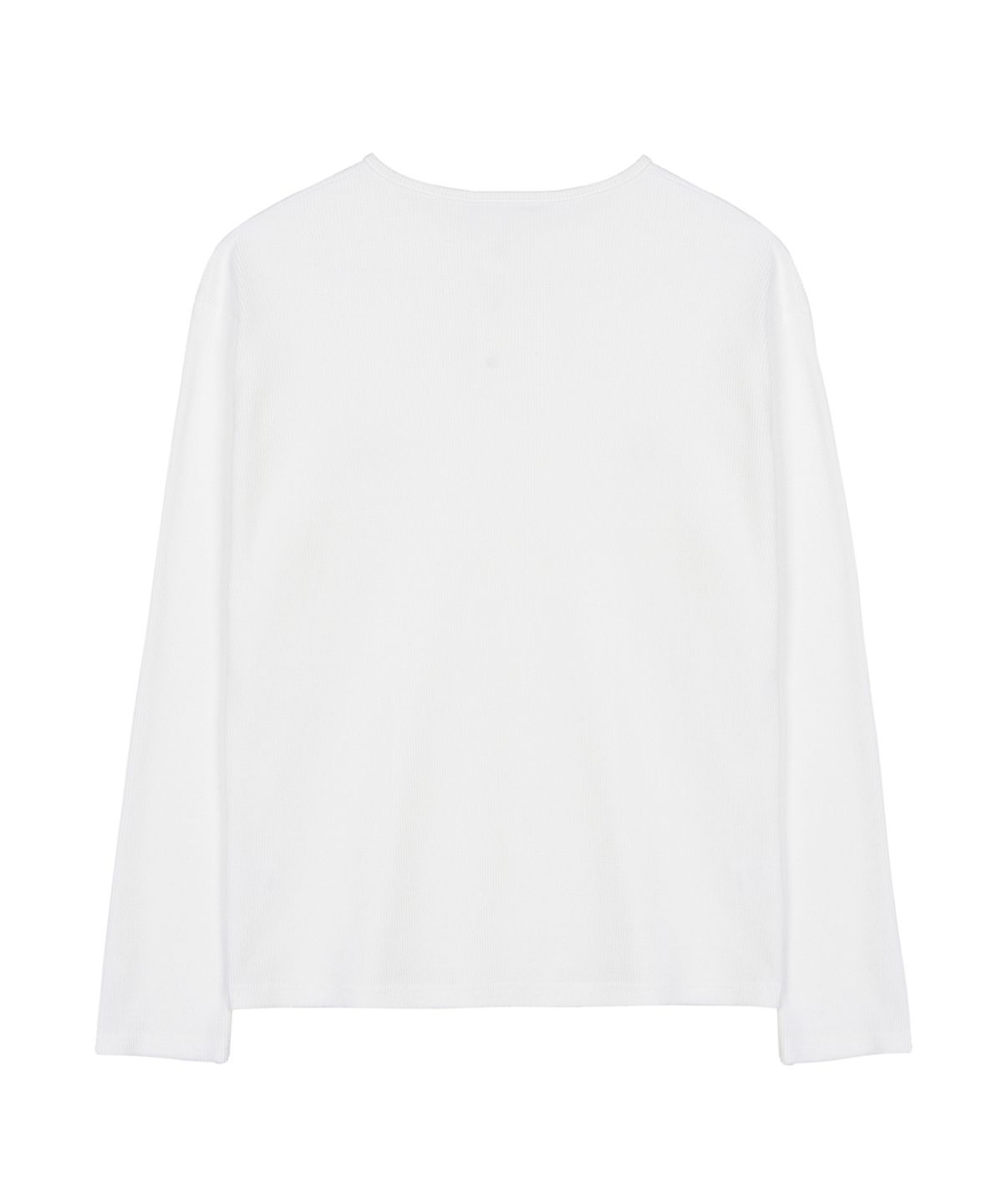 닉앤니콜(NICK&NICOLE) SNAP HENLEY NECK T-SHIRT_WHITE