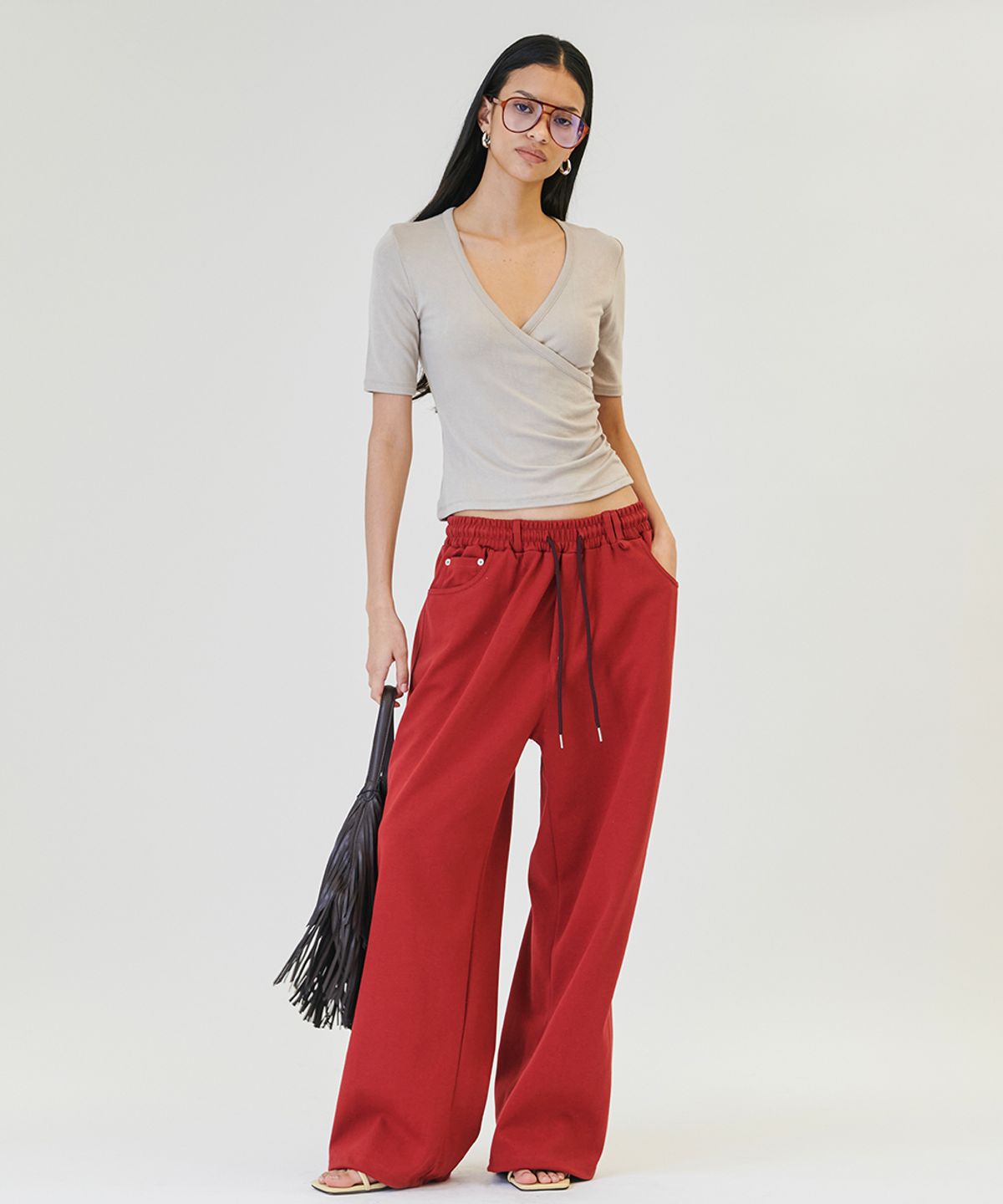 프로젝트 웨이브(PROJECT WAVE) Pinter Jogger Banding Pants [RED]