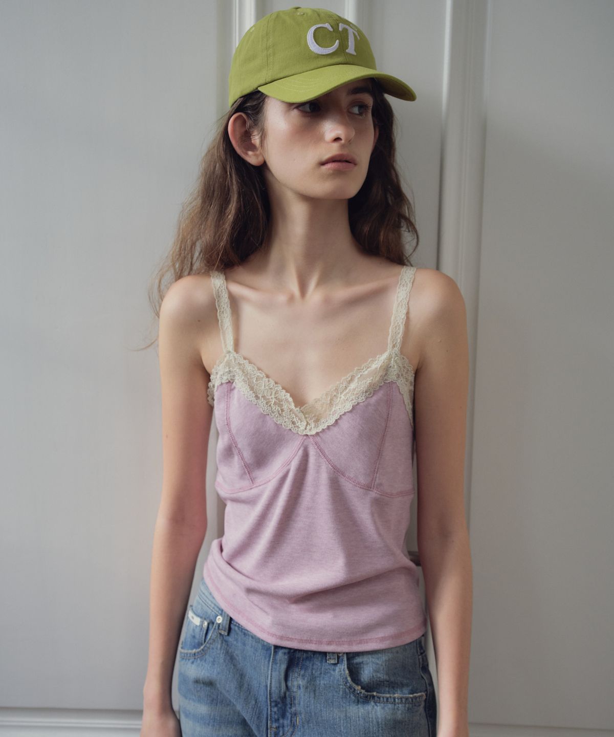 씨타(CITTA) Lace Trim Camisole Top_CTT3017(Lavender)