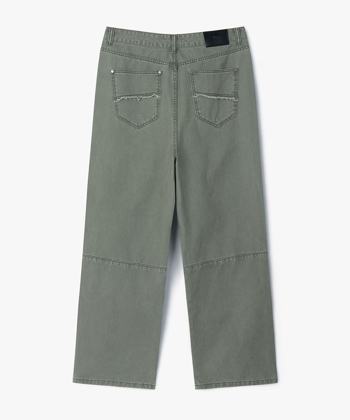 웨스트 그랜드 블러바드(WEST GRAND BOULEVARD) 컷 오프 빈티지 루즈 스트레이트 퍼티그 팬츠 WASHED KHAKI