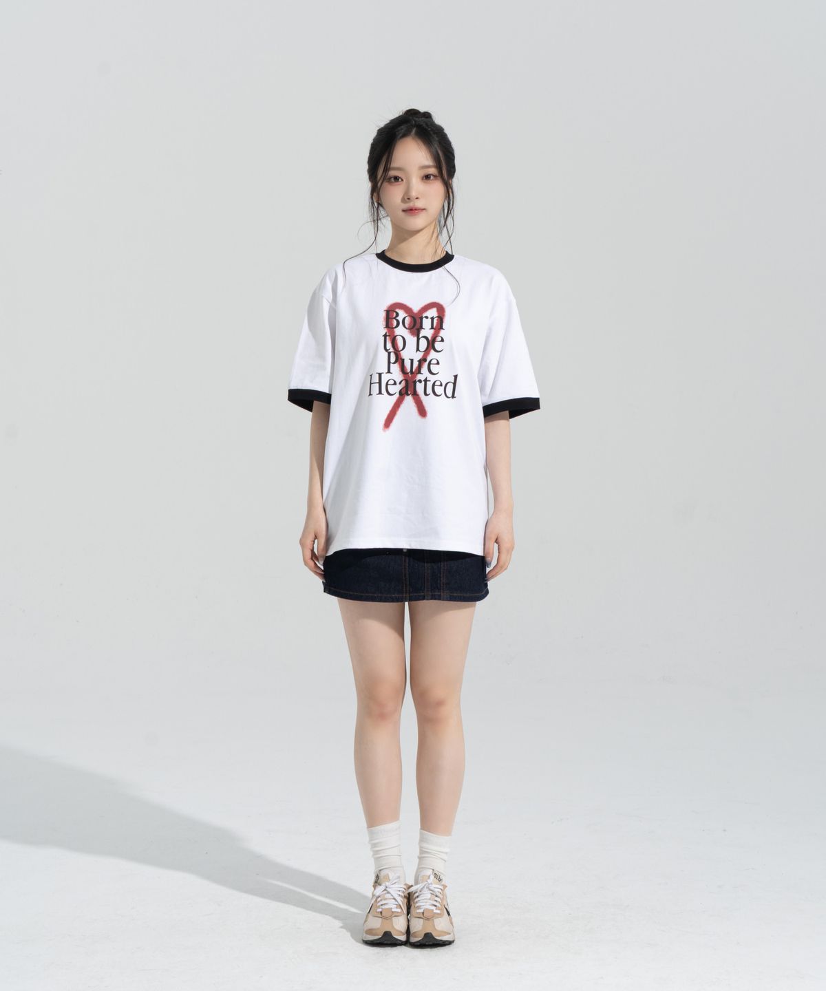 페이즈화이트(PHASEWHITE) [PHASE_4] PURE HEART RINGER SHORTSLEEVES _WHITE / 8802026-ST15