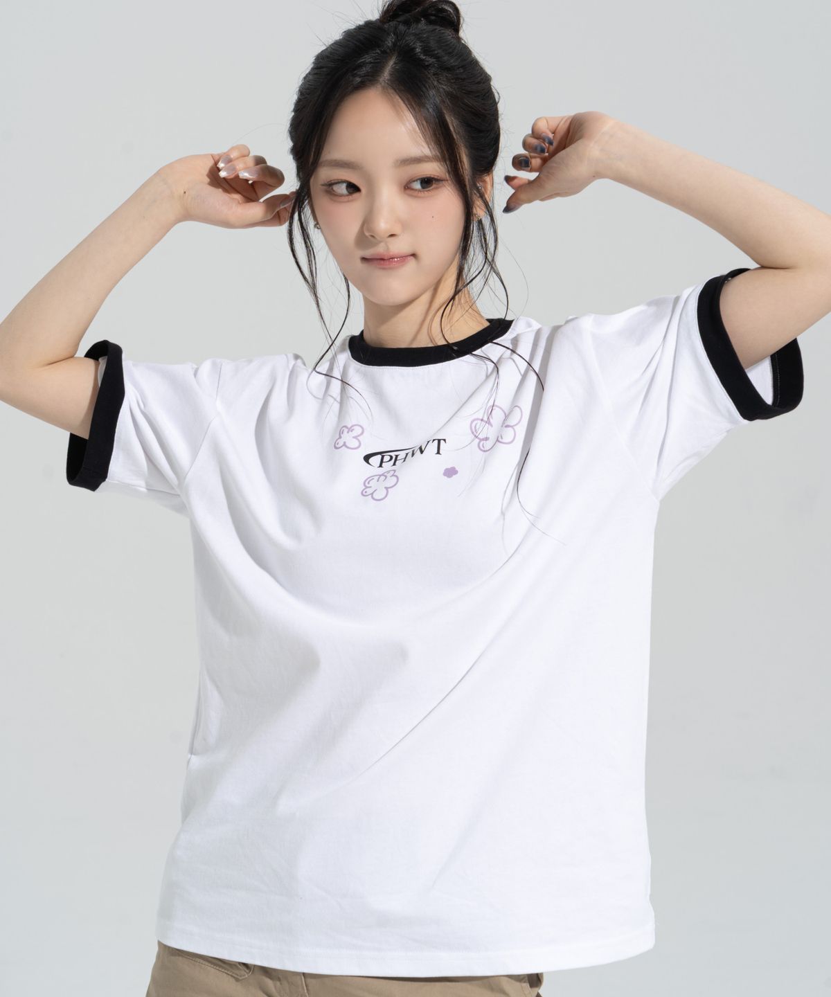 페이즈화이트(PHASEWHITE) [PHASE_4] BLOSSOM RINGER SHORTSLEEVES _WHITE / 8802026-ST16