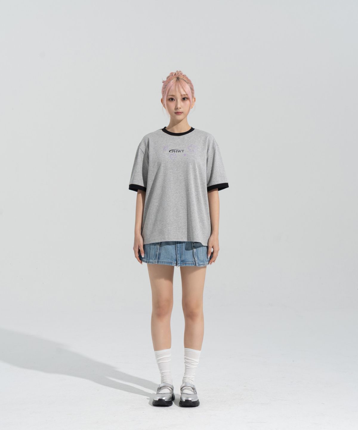 페이즈화이트(PHASEWHITE) [PHASE_4] BLOSSOM RINGER SHORTSLEEVES _MELANGE / 8802026-ST16