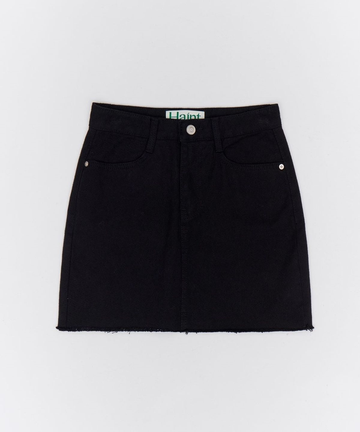 헤인트(HAINT) LONY NATURAL COTTON A LINE MINI SKIRT 2COL_BLACK
