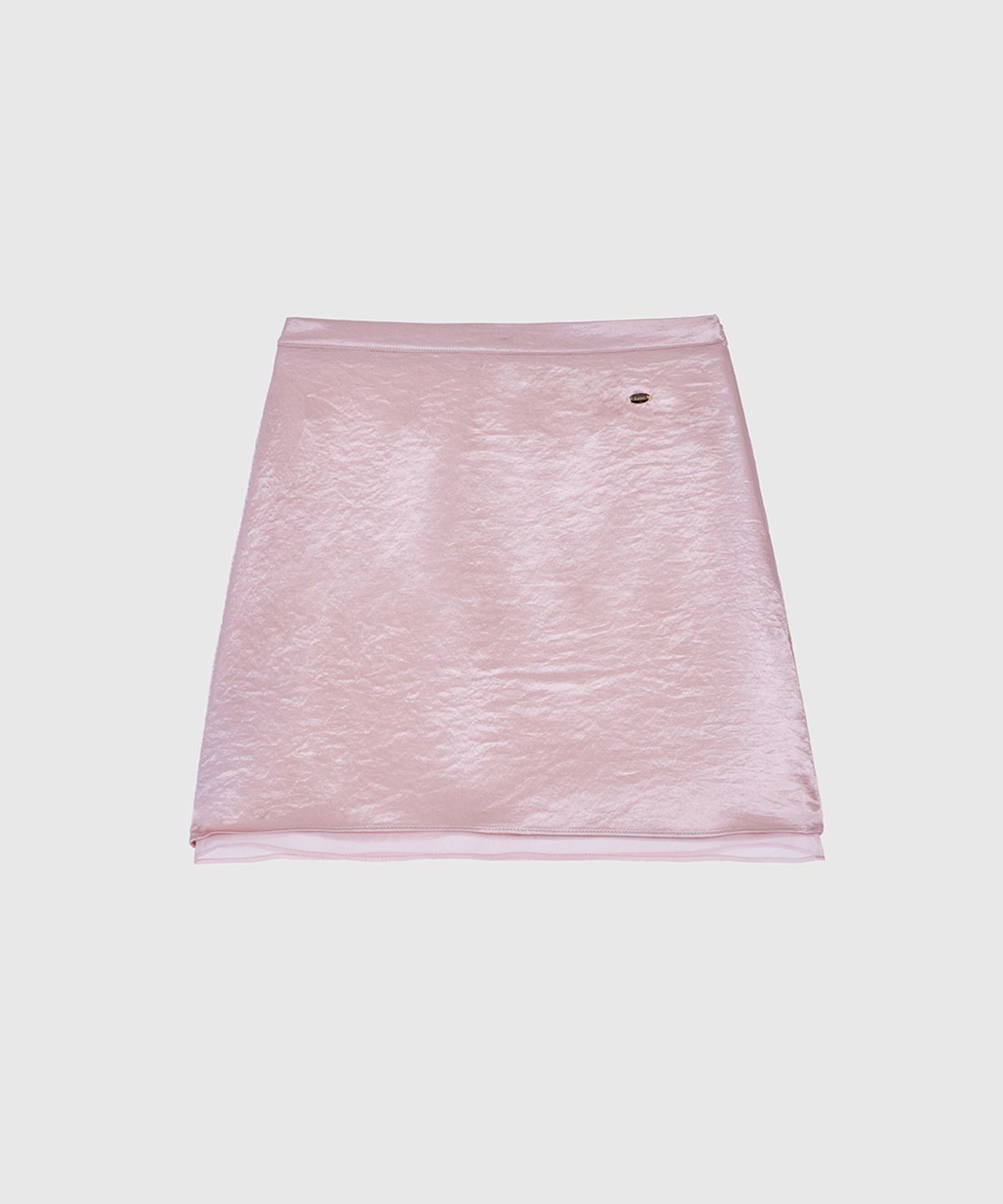 헤인트(HAINT) MIST DOUBLE LAYERED SATIN MINI SKIRT 3COL_PINK