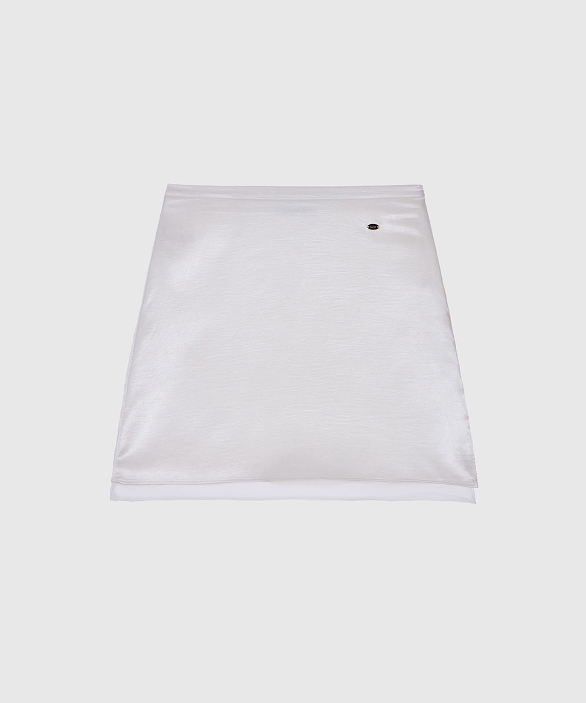 헤인트(HAINT) MIST DOUBLE LAYERED SATIN MINI SKIRT 3COL_IVORY