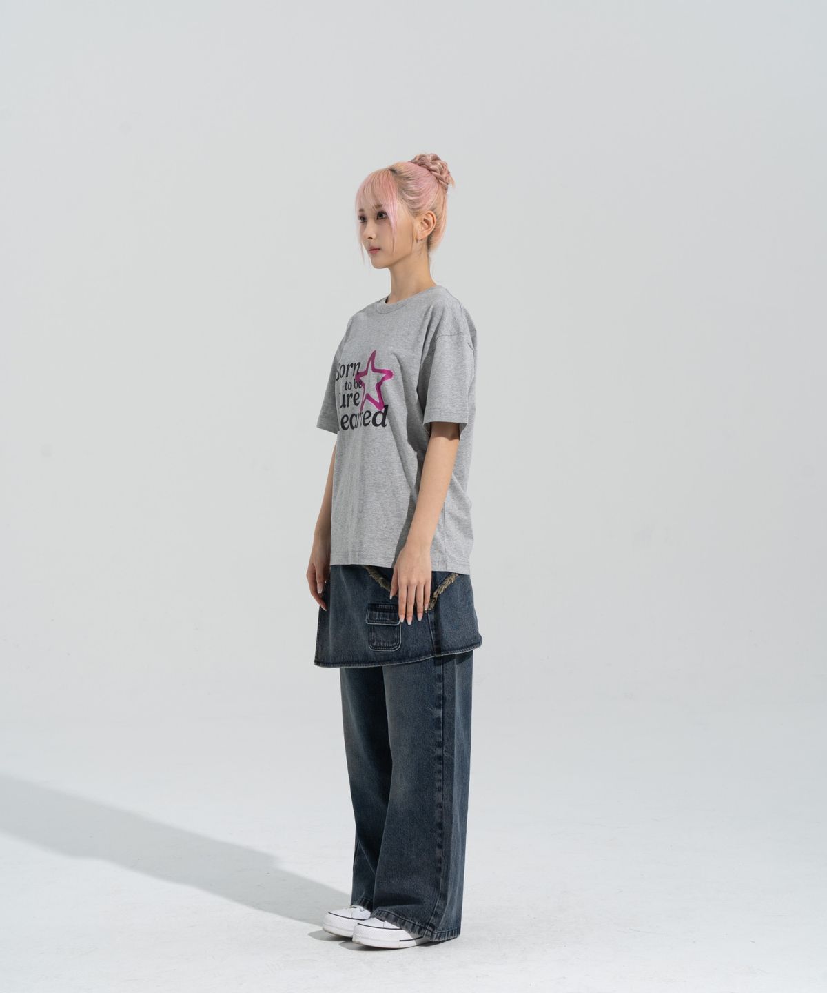 페이즈화이트(PHASEWHITE) [PHASE_4] PURE STAR SHORTSLEEVES _MELANGE / 8802026-ST24