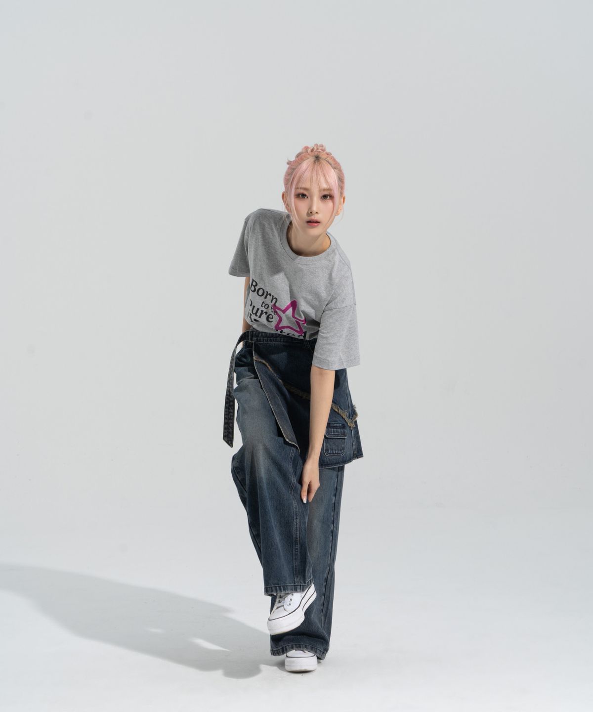 페이즈화이트(PHASEWHITE) [PHASE_4] PURE STAR SHORTSLEEVES _MELANGE / 8802026-ST24