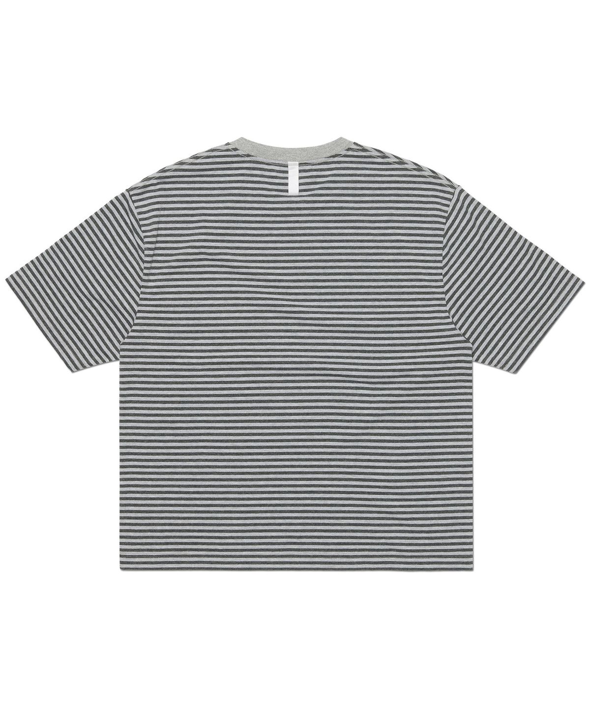 노매뉴얼(NOMANUAL) NM CROP BORDER T-SHIRT - GRAY