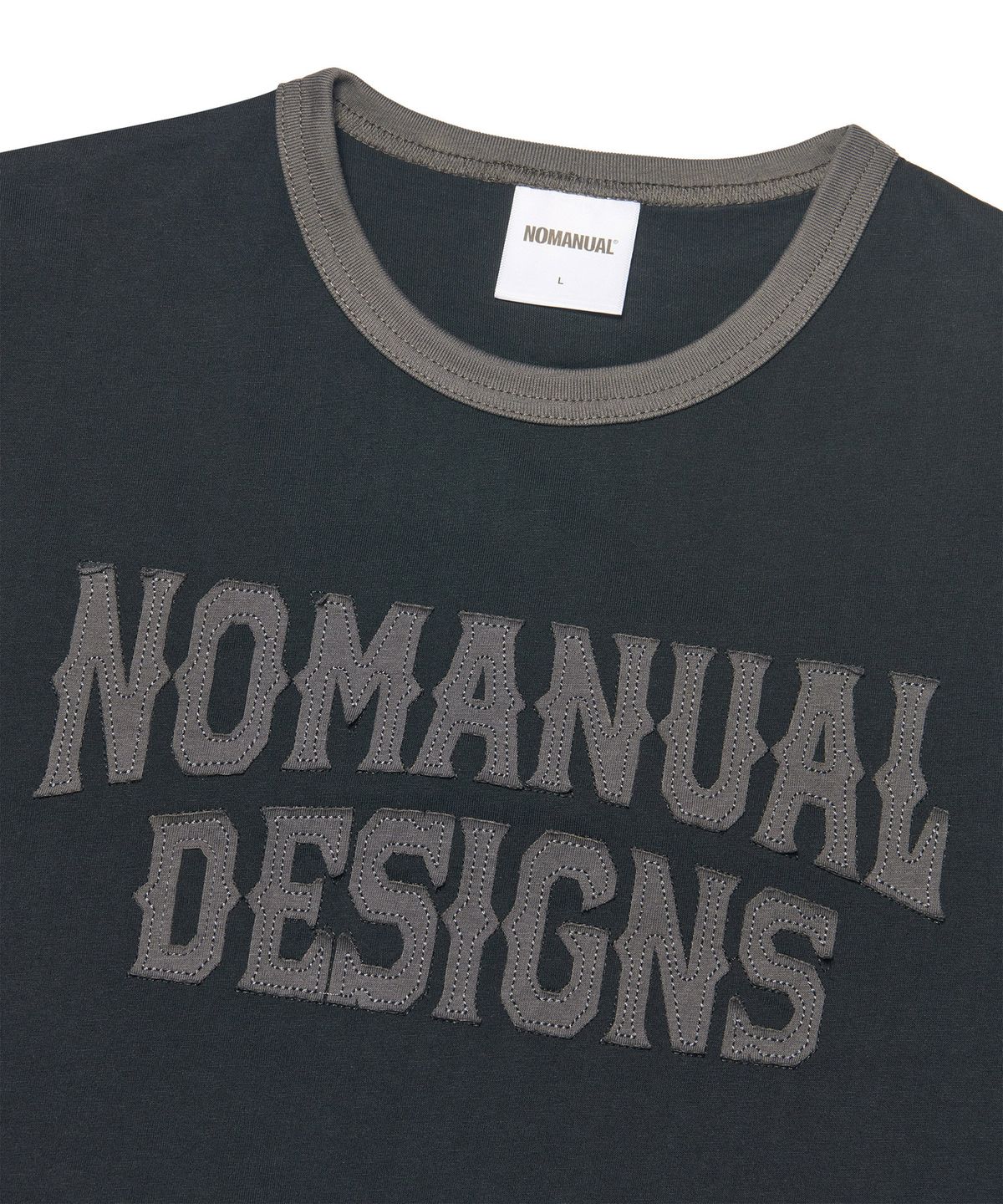 노매뉴얼(NOMANUAL) A.L RINGER T-SHIRT - BLACK