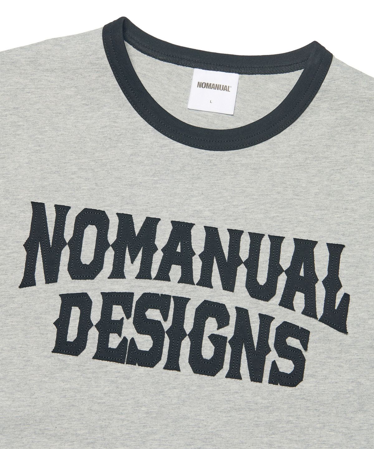 노매뉴얼(NOMANUAL) A.L RINGER T-SHIRT - MELANGE